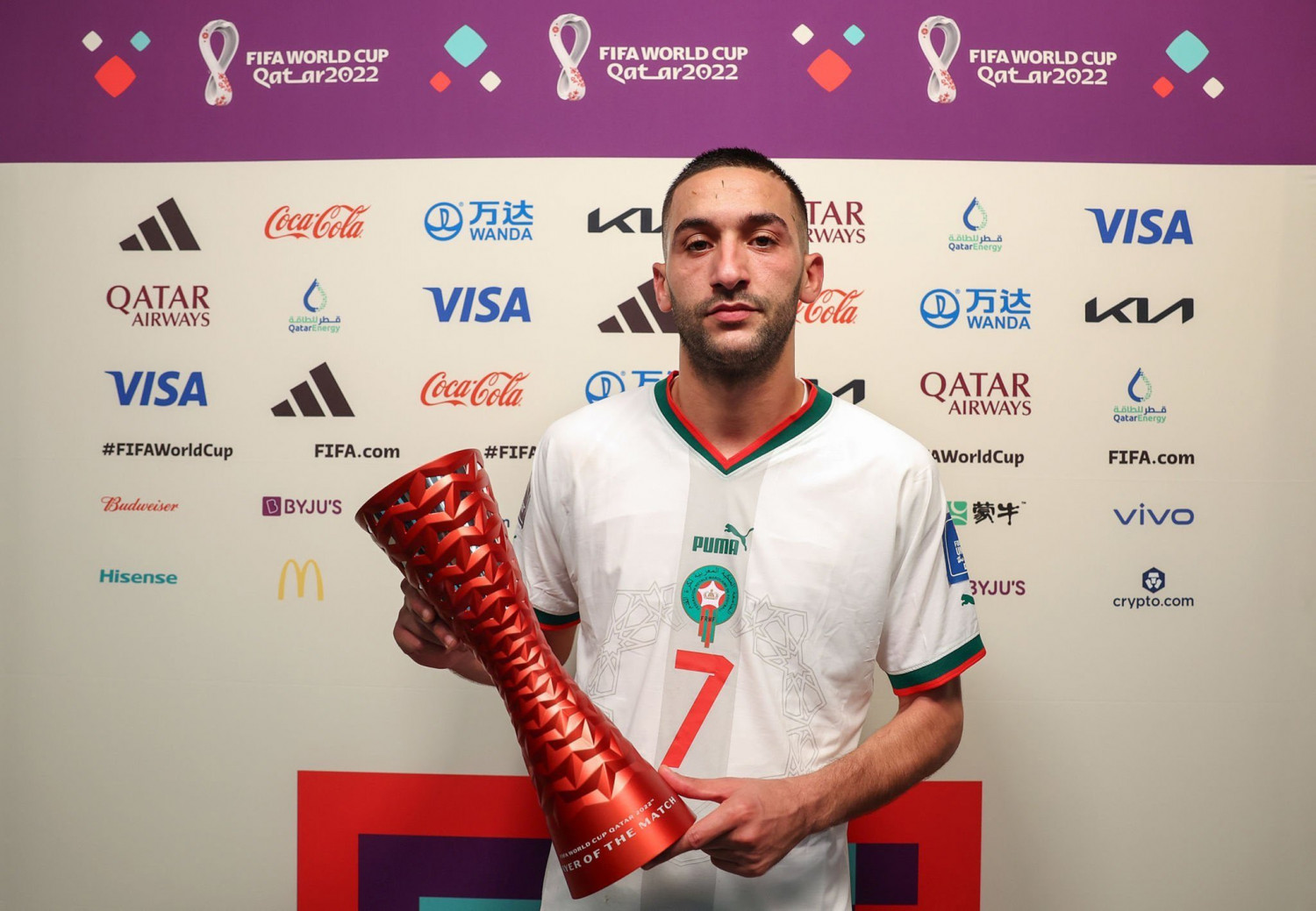 Qatar2022/Maroc-Belgique : Hakim Ziyech élu homme du match