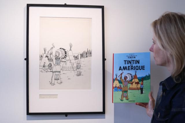 La couverture de la BD de "Tintin en Amérique" adjugée 2,16 millions d'euros