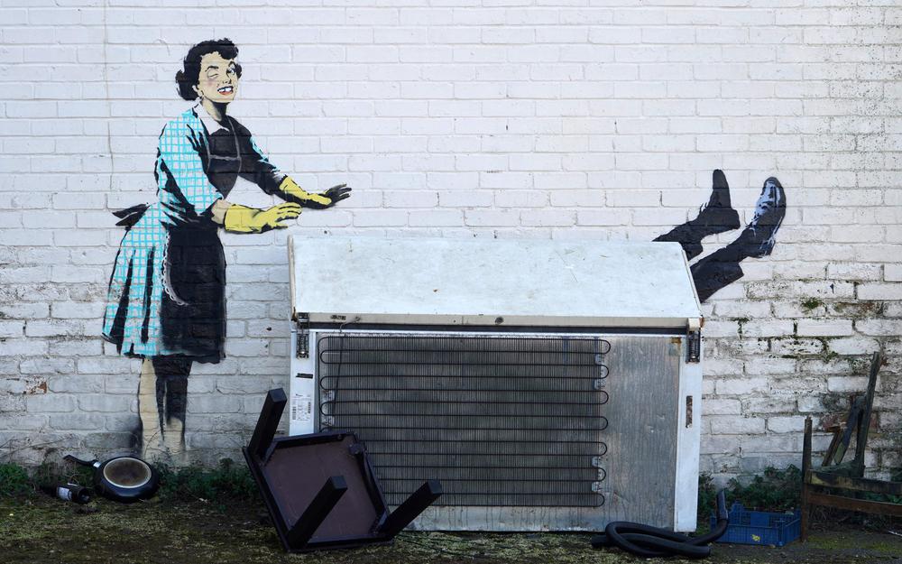 Saint-Valentin : Banksy dévoile une œuvre sur les violences conjugales