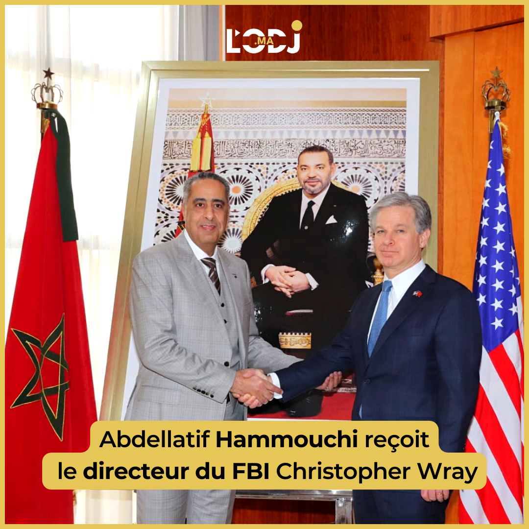 Abdellatif Hammouchi reçoit le directeur du FBI Christopher Wray