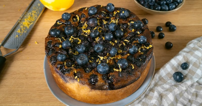 Gâteau aux myrtilles et au citron