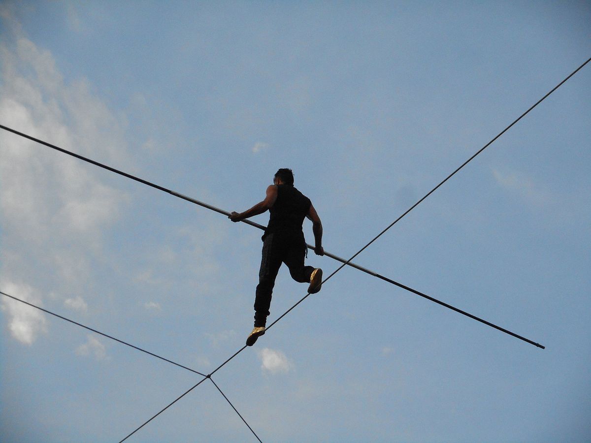Photo Filet Funambule Le funambule