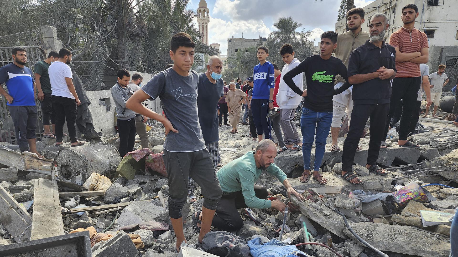 Chaos et désolation après le bombardement