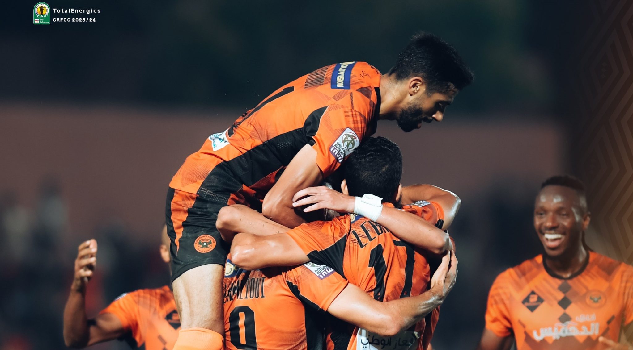 La joie des berkanais apres leur victoire face aux sudafricains de Sukhukhu