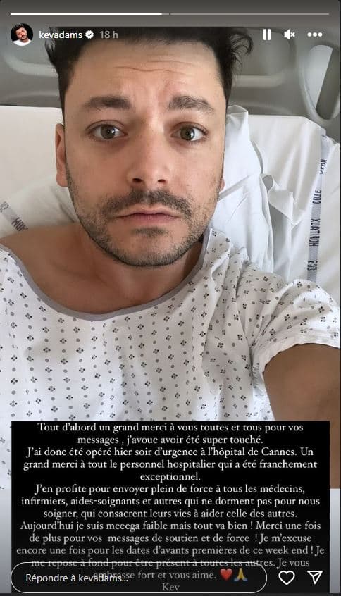 Kev Adams hospitalisé d'urgence à Cannes
