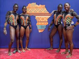 Quatre gymnastes tchadiennes