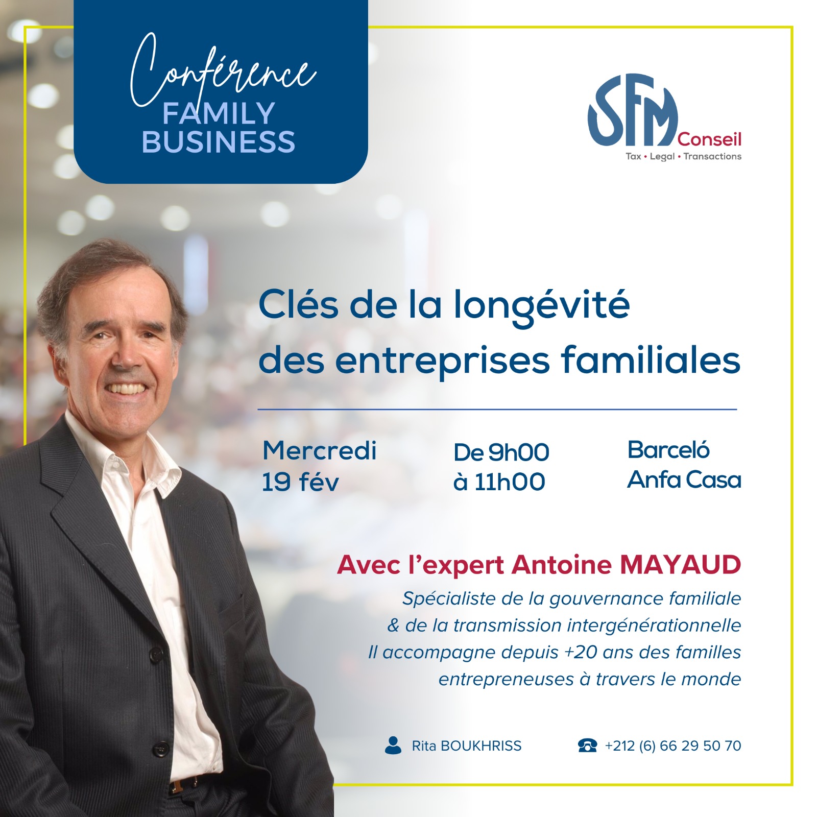 ​Une conférence exceptionnelle avec Antoine Mayaud sur la longévité des entreprises familiales