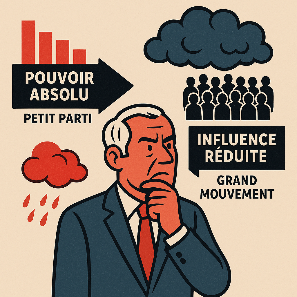 Le dilemme du chef : Pouvoir absolu dans un petit parti ou influence réduite dans un grand mouvement ?