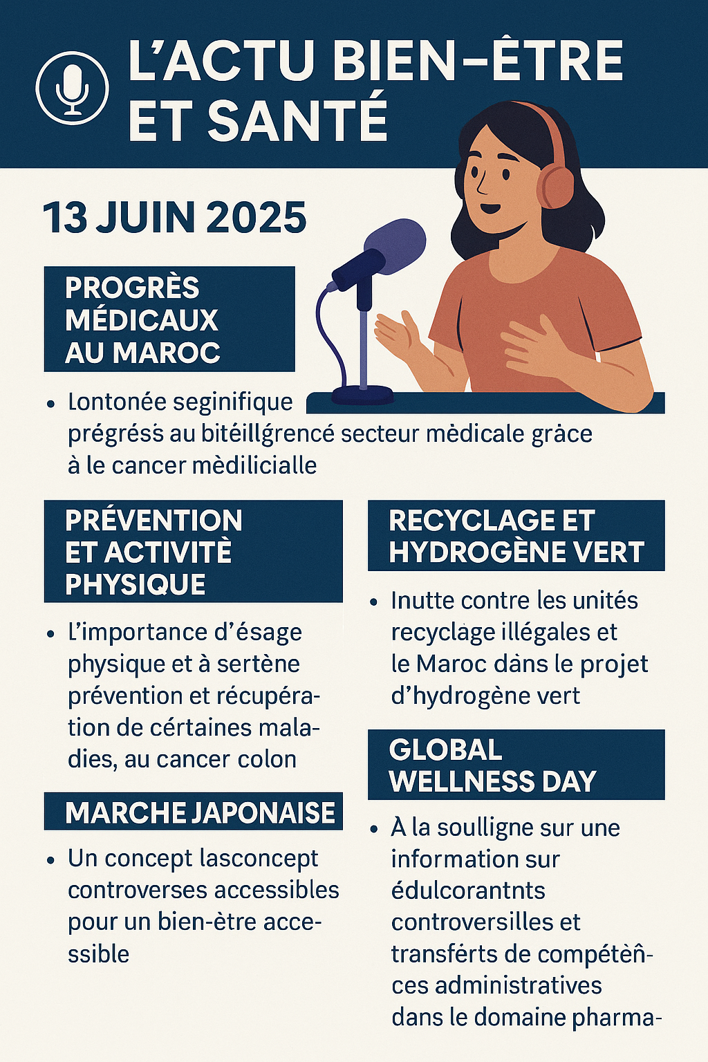Podcast: l'essentiel de l'actualité "7 Days Santé & Conso du 13-06-2025" de la semaine