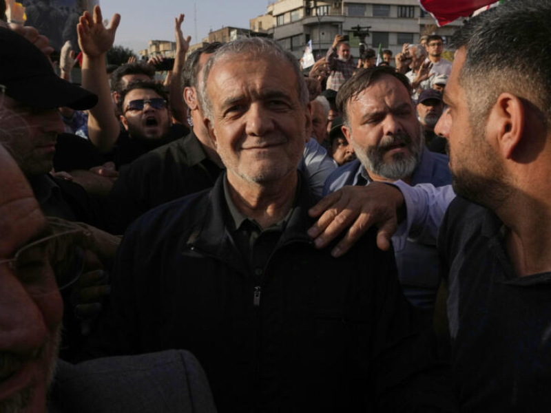 Le président Iranien lors des démonstrations à Teheran le 22 Juin 2025