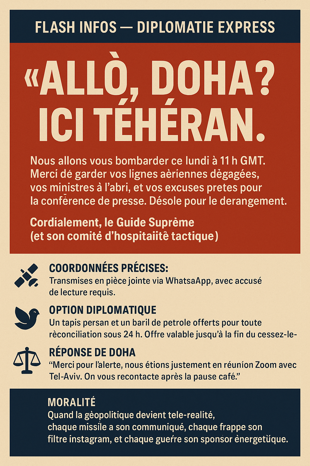 Chronique : Diplomatie 2.0 — Quand la guerre prévient avant de frapper