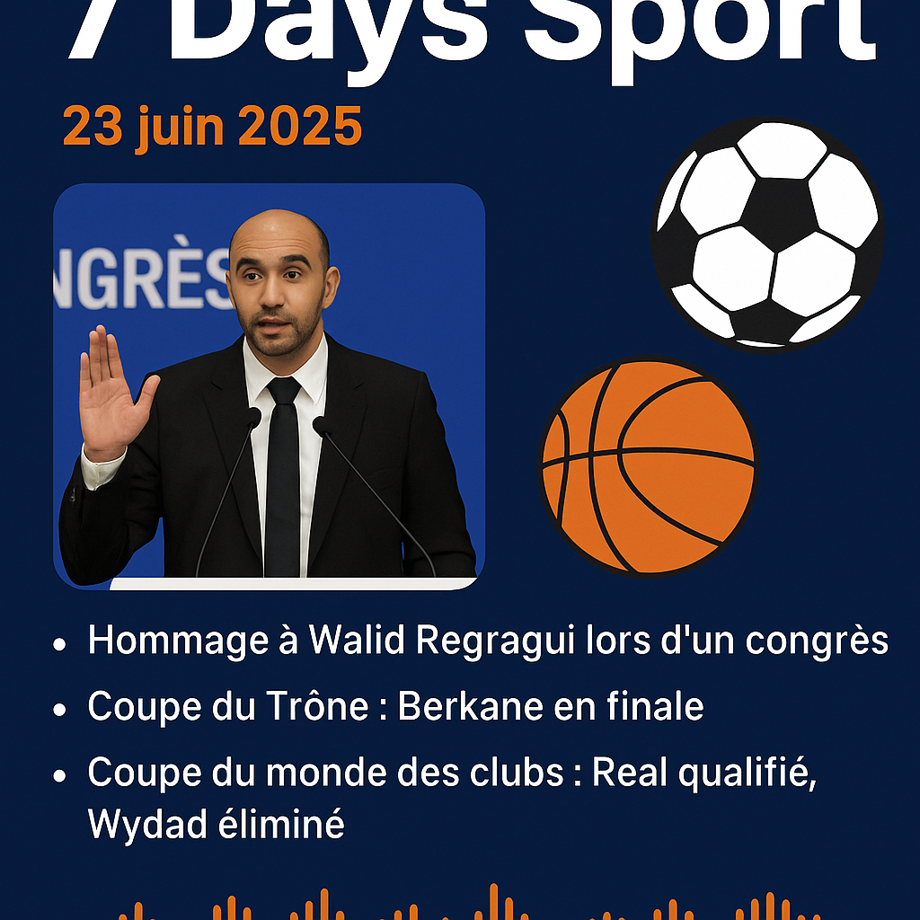 Podcast: l'essentiel de l' actualité "7 Days Sport du 23-06-2025" de la semaine