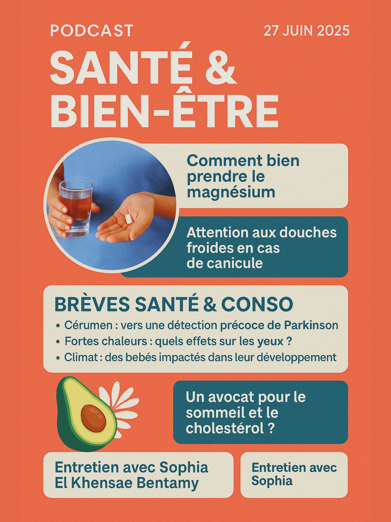 Podcast : l'essentiel de l' actualité Santé & Conso de la semaine du 27-06-2025"