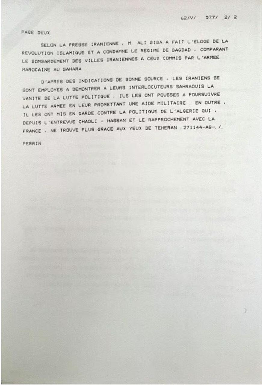Ces archives qui attestent de l’alliance depuis 1979 entre l’Iran des mollahs, l’Algérie et le Polisario