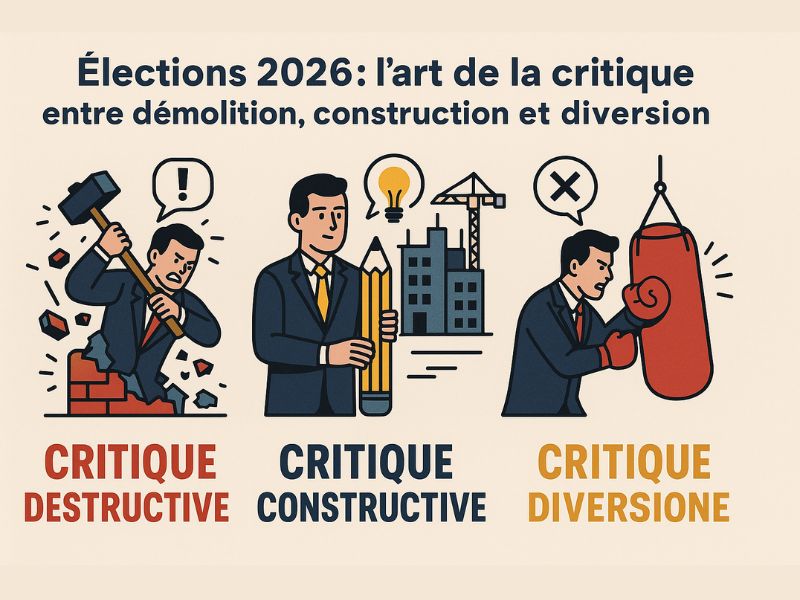 Élections 2026 : l’art de la critique entre démolition, construction et diversion
