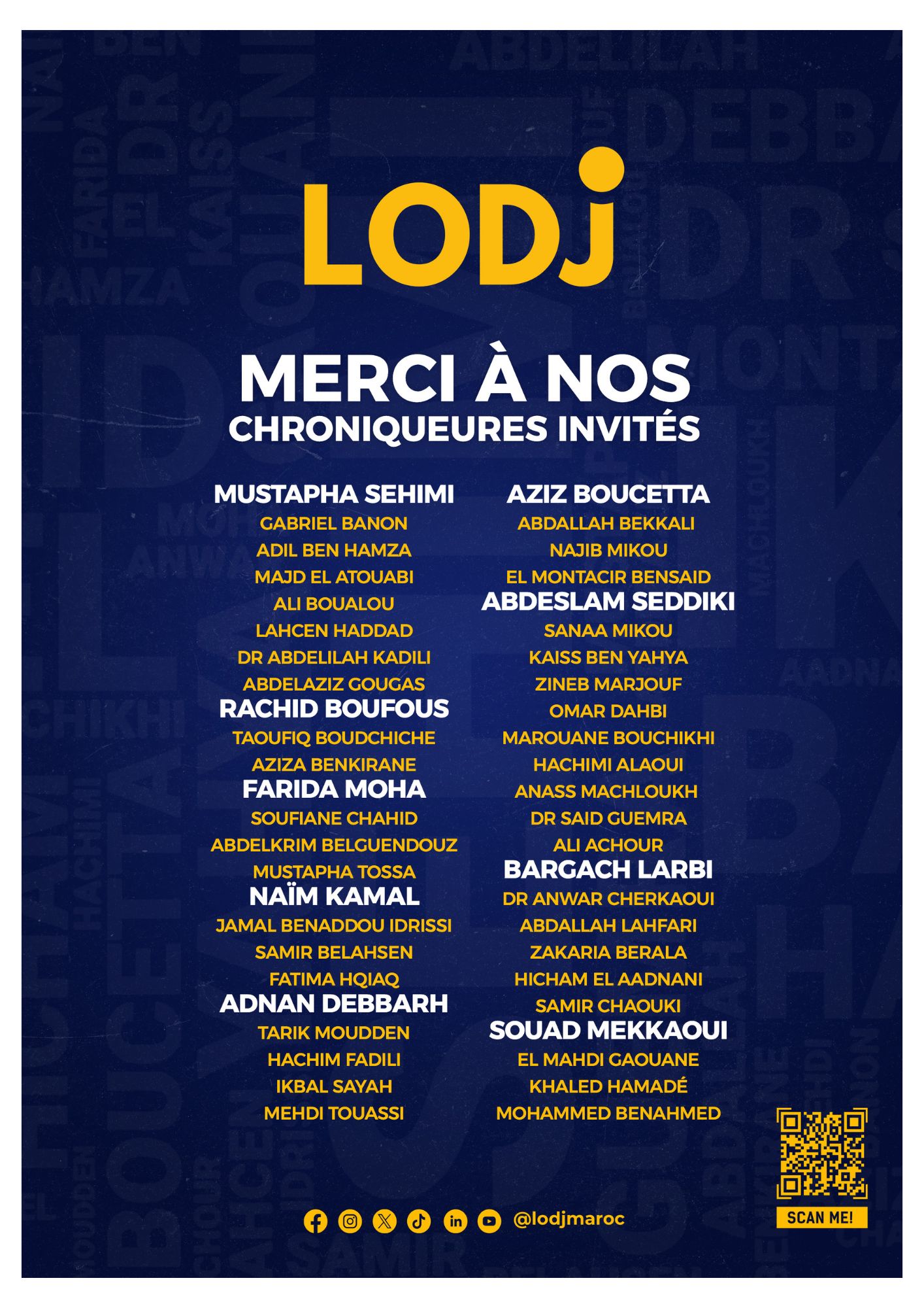 Liste non exhaustive en cours de mise à jour