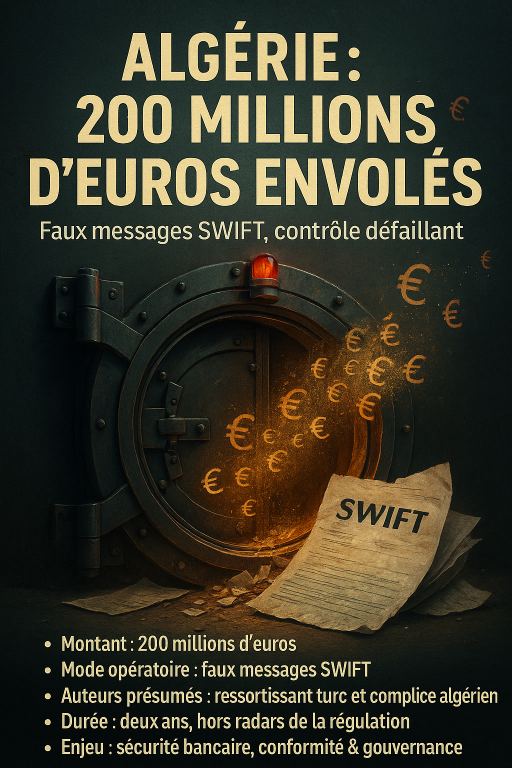 Algérie : 200 millions d’euros envolés, symbole d’un système bancaire à la dérive