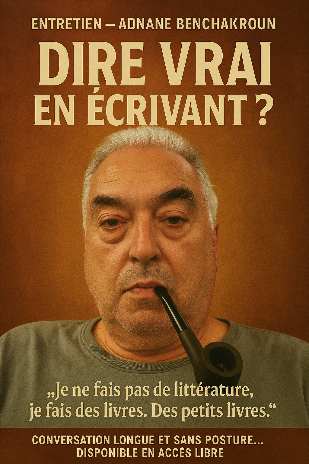 « Dire vrai en écrivant ? »  Entretien avec Adnane Benchakroun