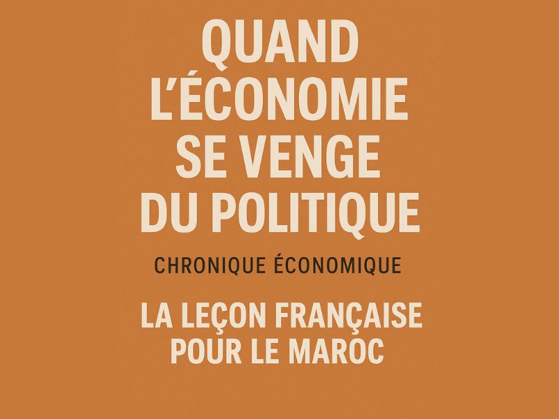 ​Quand l’économie se venge du politique : la leçon française pour le Maroc