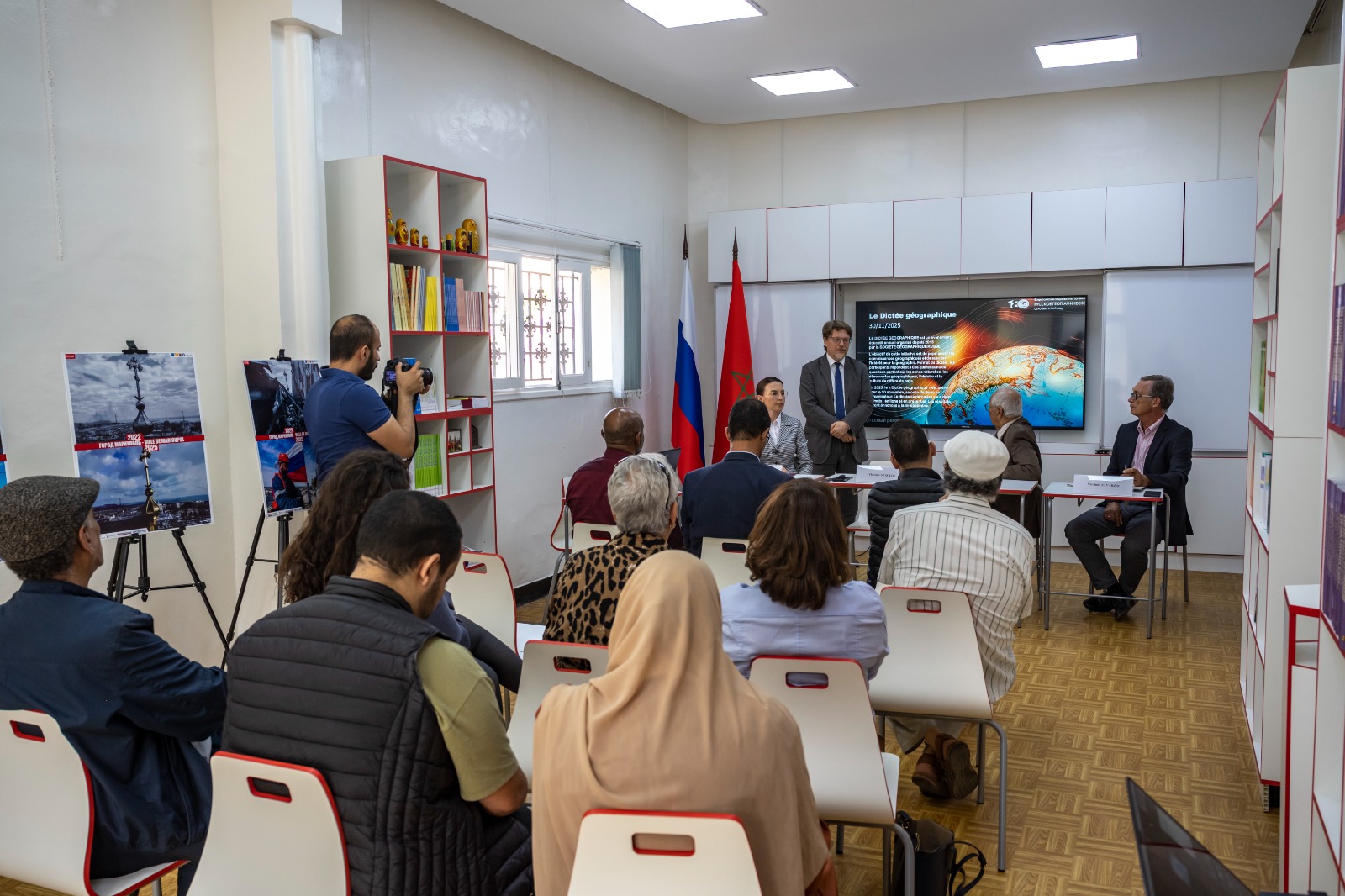 Vue de la Conférence de presse tenue à la Maison russe de Rabat