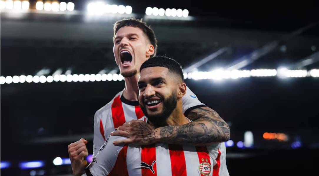 Ligue des champions: le PSV écrase Naples (6-2) avec des buts de Saibari et Driouech