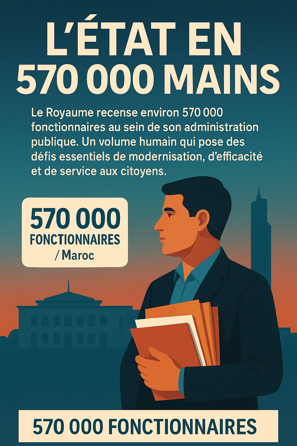 Le Royaume recense environ 570000 fonctionnaires au sein de son administration publique