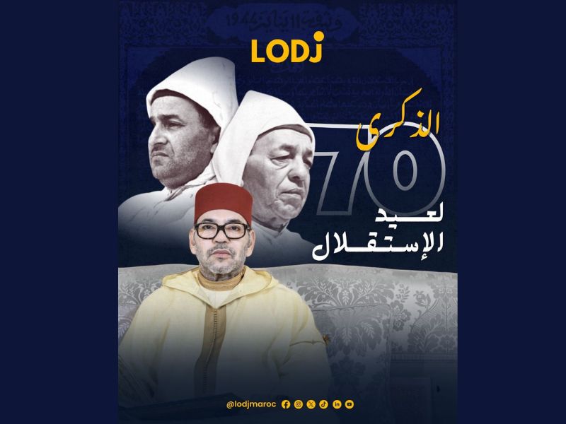 À l'occasion du 70e anniversaire de l'Indépendance : Vœux de prospérité et de paix à Sa Majesté le Roi Mohammed VI"