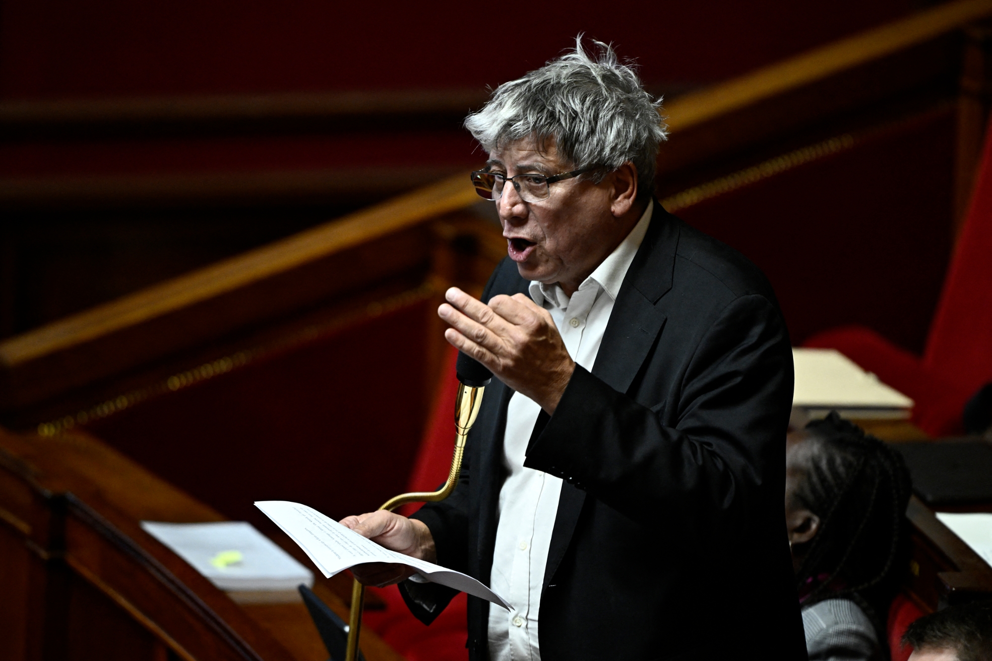 Le député LFI Eric Coquerel, président de la commission des Finances, s'exprime à l'Assemblée nationale le 19 novembre 2025 à Paris © JULIEN DE ROSA / AFP