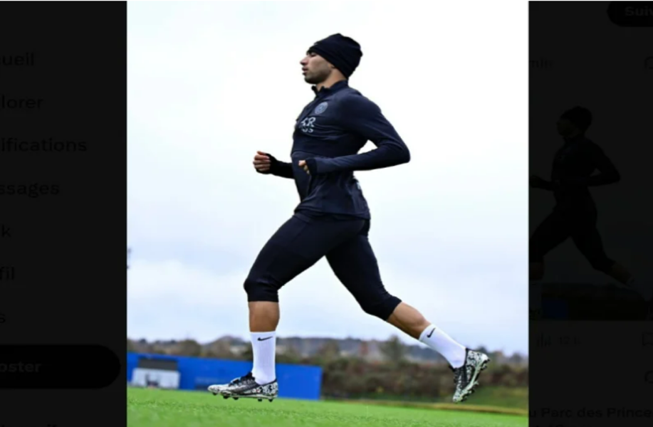 PSG : Achraf Hakimi retrouve le terrain et avance dans sa rééducation