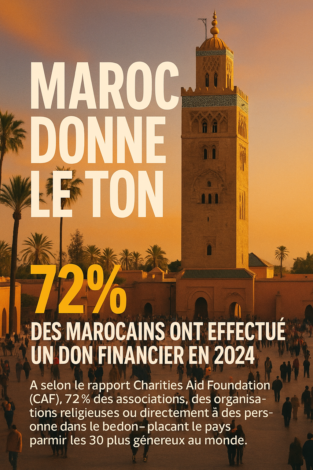Maroc parmi les 30 plus généreux au monde