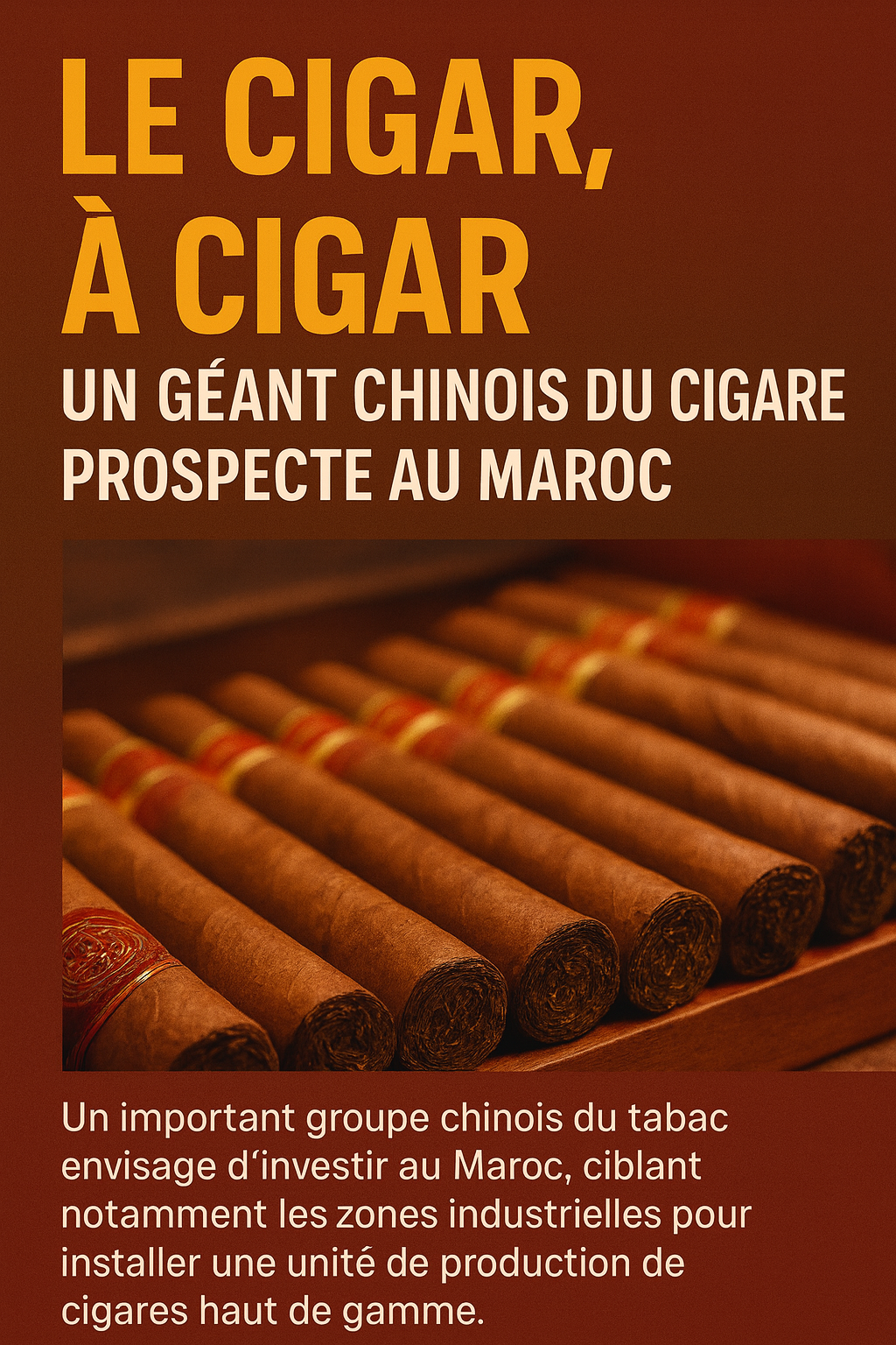 Une unité de production de cigares haut de gamme