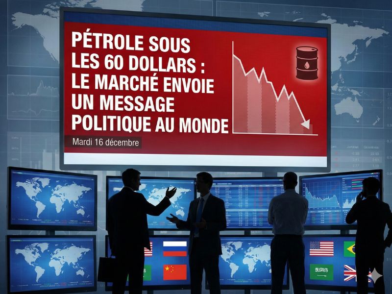 ​Pétrole sous les 60 dollars : le marché envoie un message politique au monde