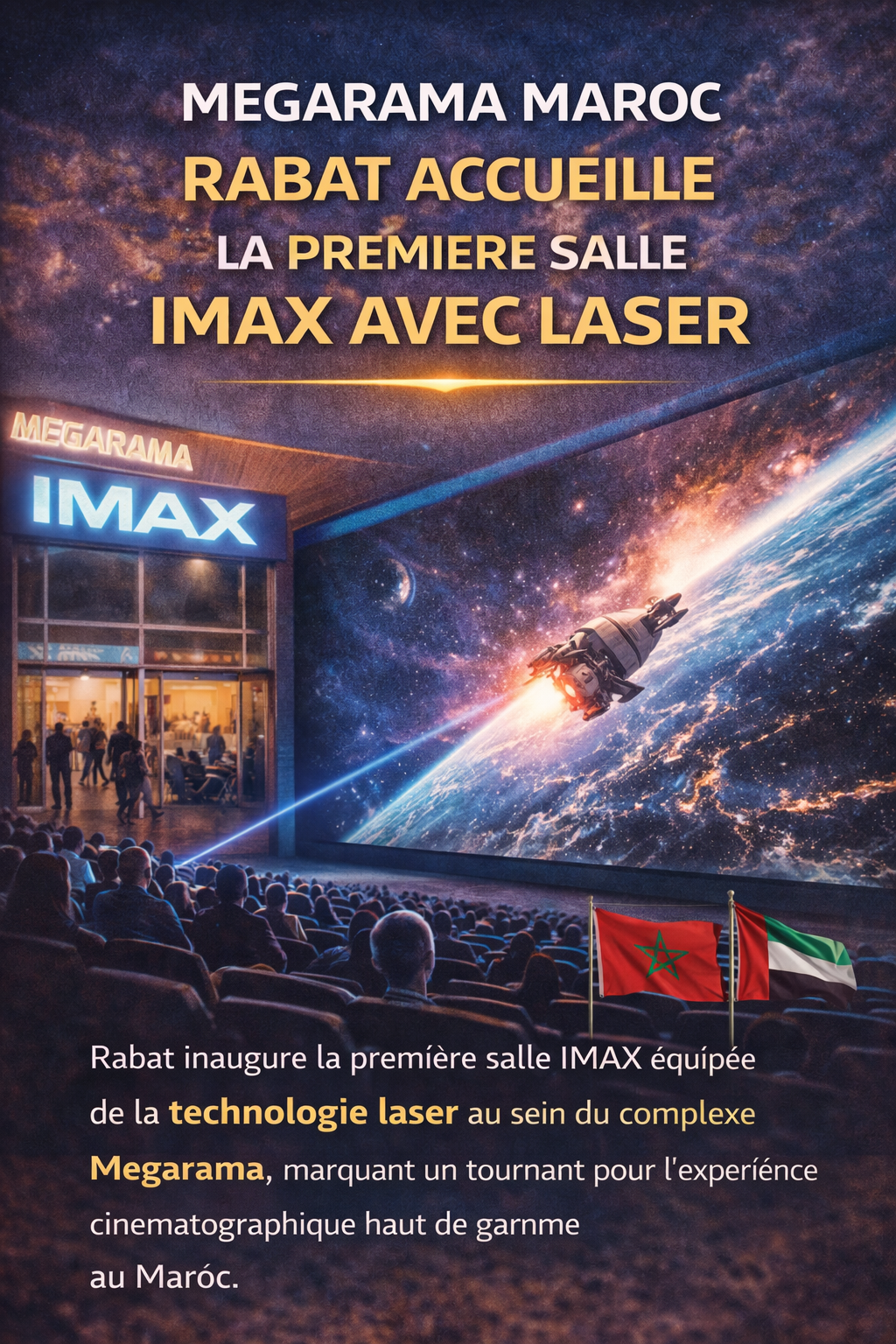 Megarama Maroc, Rabat accueille la première salle IMAX avec laser.