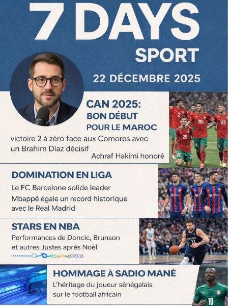 Podcast : l'essentiel de l'actualité Sport de la semaine du 22-12-2025