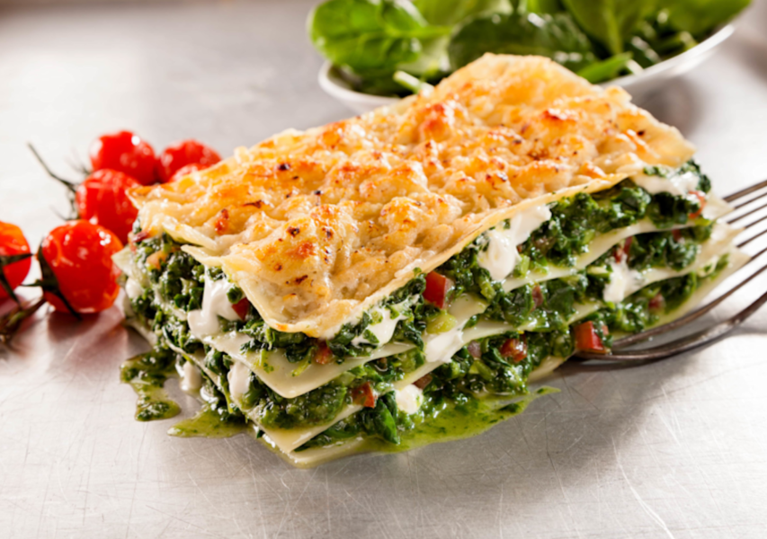 Lasagnes gourmandes : légumes rôtis et fromage de chèvre