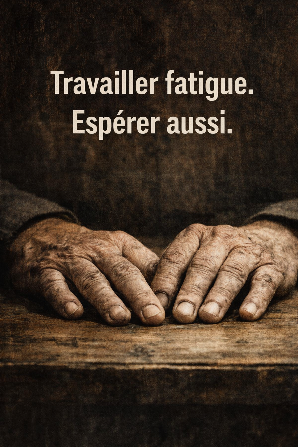 TRAVAILLER FATIGUE. ESPÉRER AUSSI.