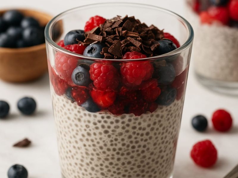 Verrines Fruit Rouges Dessert La verrine chia fruits rouges et chocolat noir : le dessert sain qui ...