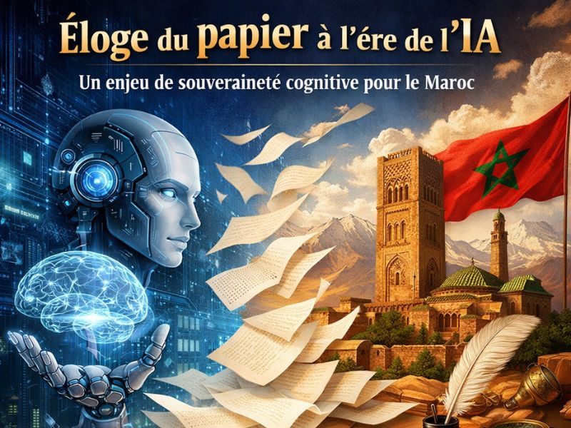 Éloge du papier à l’ère de l’IA : un enjeu de souveraineté cognitive pour le Maroc
