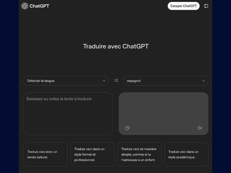 ChatGPT Translate contre Google Translate