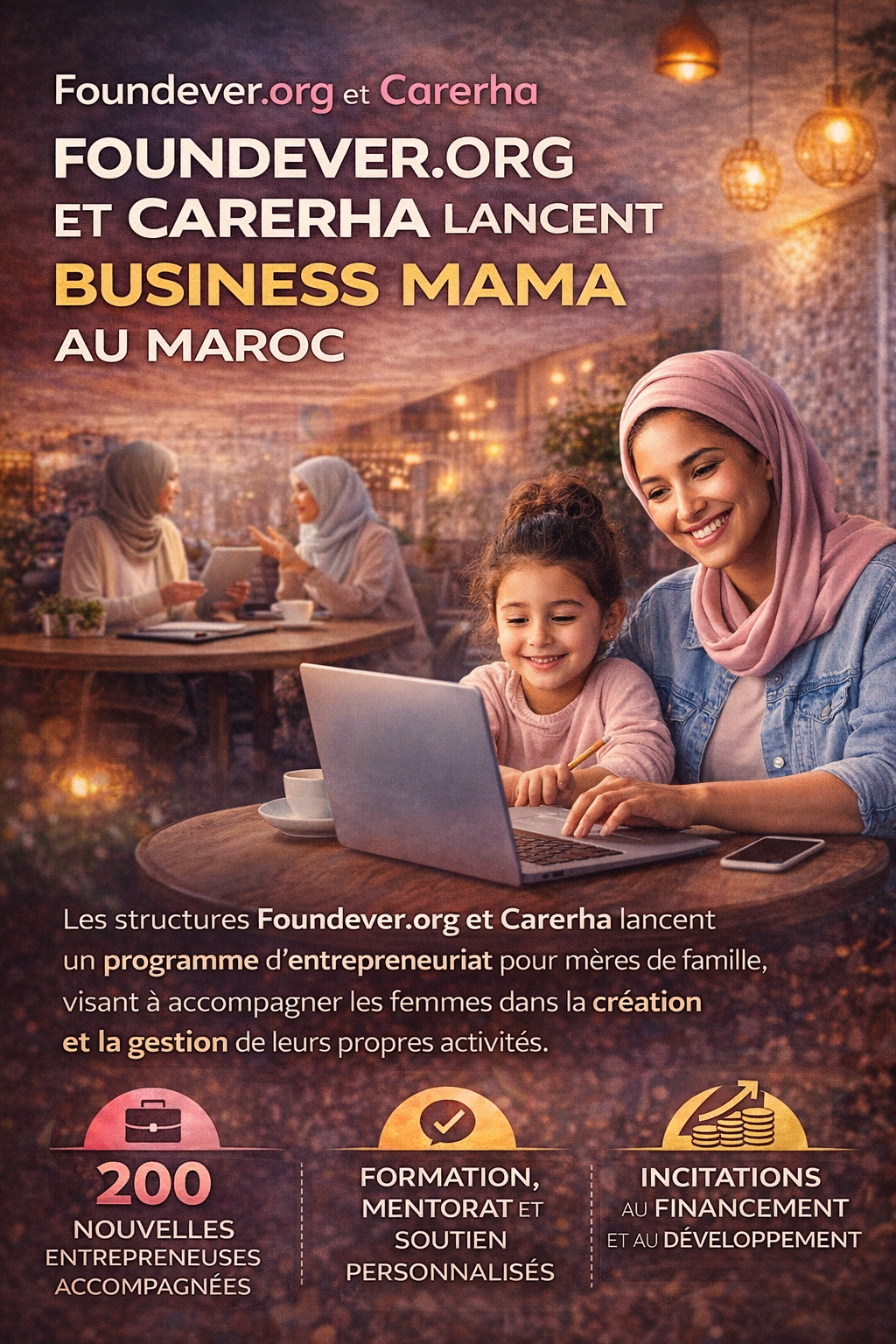 Foundever.org et Carerha lancent Business Mama au Maroc. 