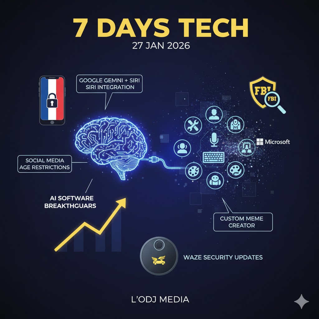 Podcast : l'essentiel de l'actualité Tech de la semaine du 27-01-2026"