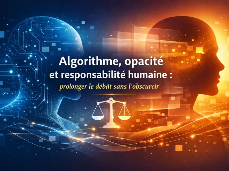 Algorithme, opacité et responsabilité humaine : prolonger le débat sans ...