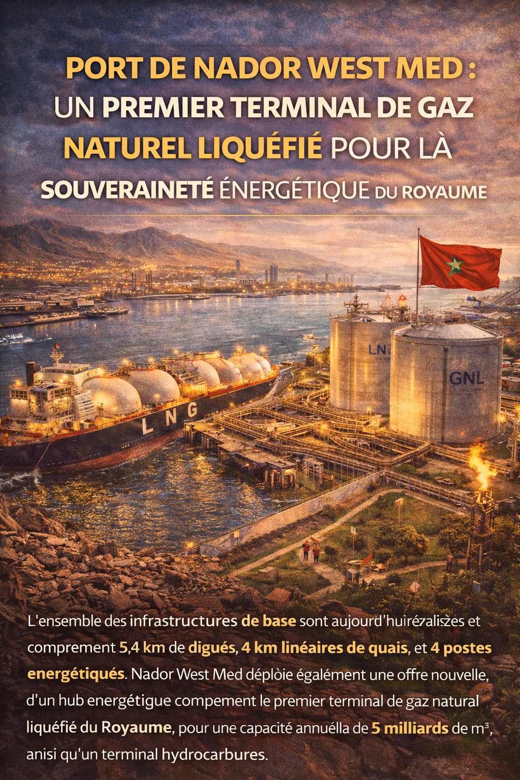 Port de Nador West Med : un premier terminal de gaz naturel liquéfié pour la souveraineté énergétique du Royaume