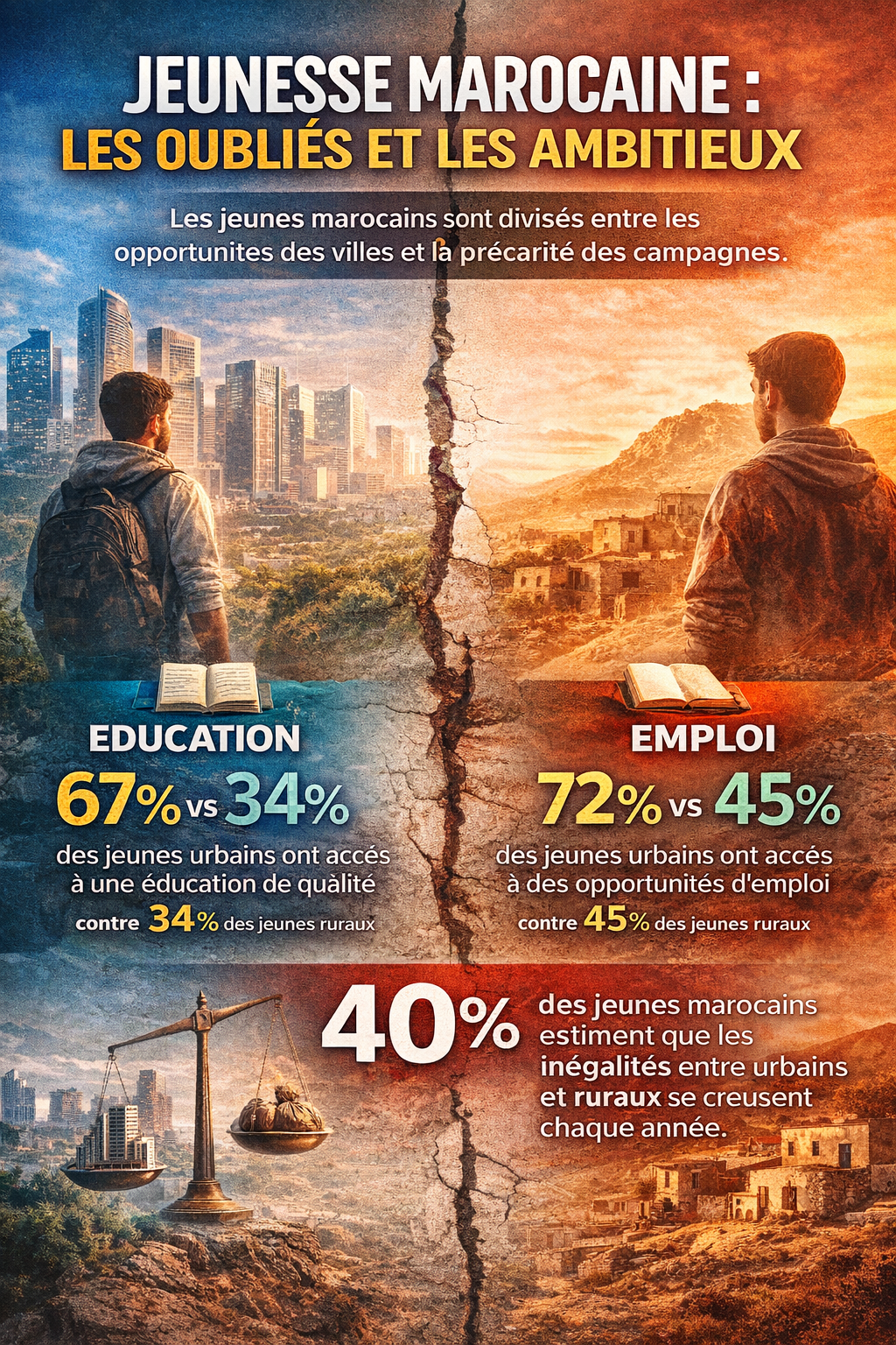 ​Les oubliés et les ambitieux : La jeunesse marocaine face à ses clivages internes