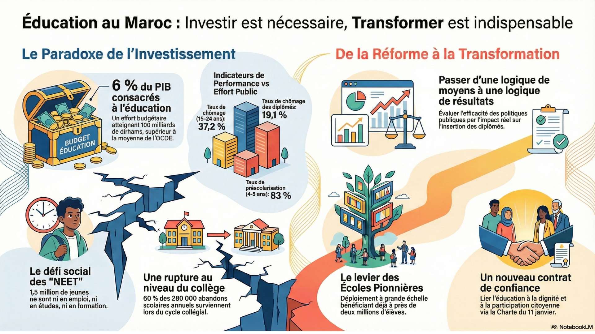 ​Éducation au Maroc : investir plus, transformer, pas seulement réformer ?
