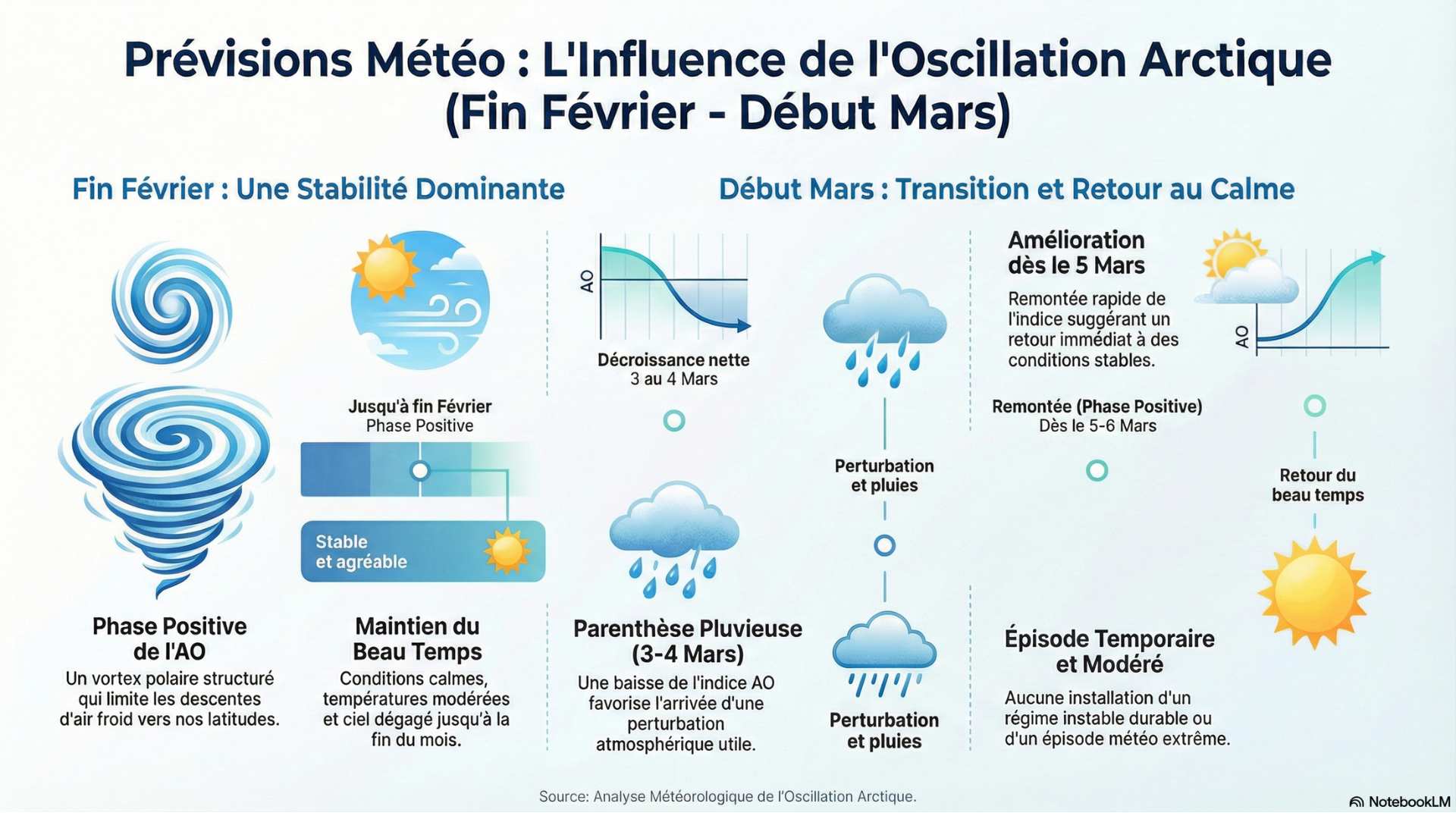 ​Météo : une fin février stable, une respiration pluvieuse début mars, puis le retour du calme