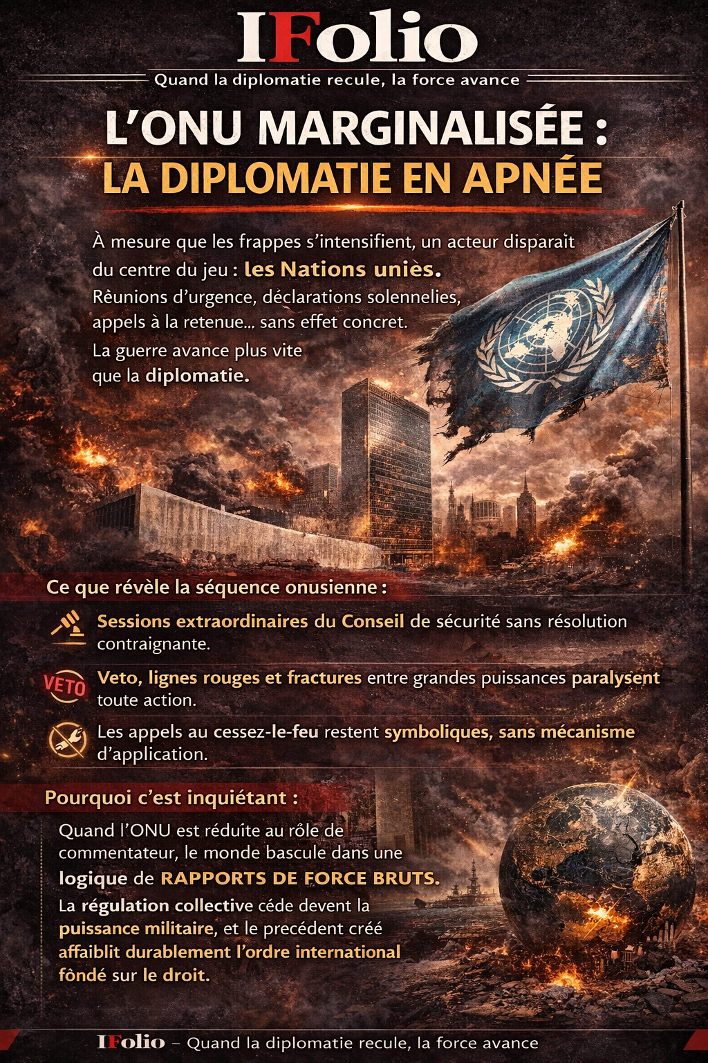 ​L’ONU marginalisée : la diplomatie en apnée