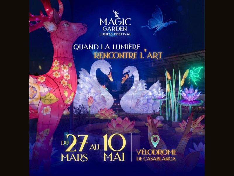 Magic Garden Light Festival: la renaissance lumineuse du Vélodrome d’Anfa, du 27 mars au 10 mai 2026
