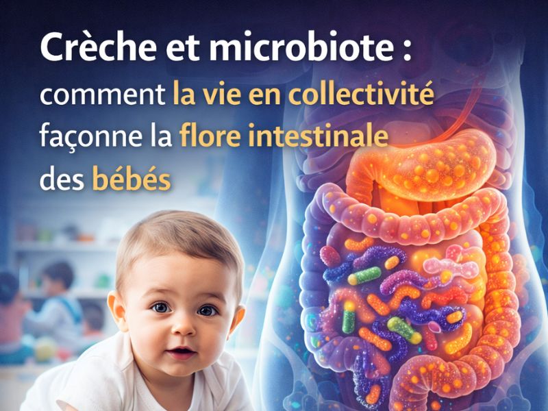 Crèche et microbiote : comment la vie en collectivité façonne la flore intestinale des bébés