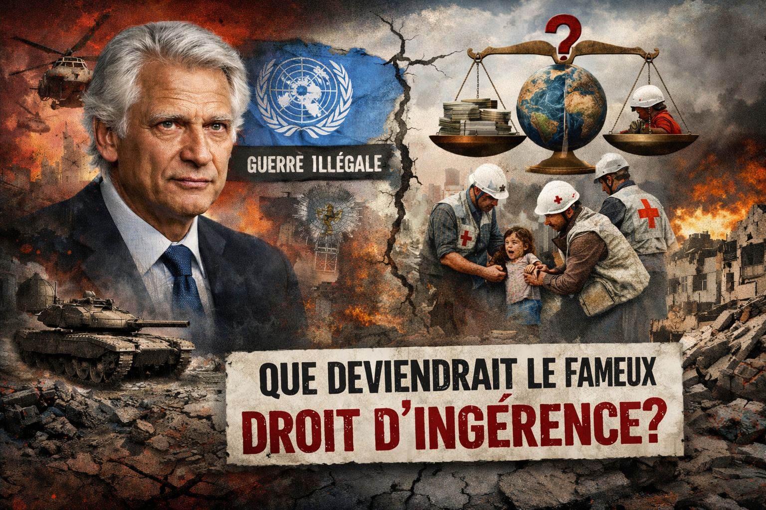 Guerres illégales : Dominique de Villepin propose que les pays agresseurs paient la reconstruction
